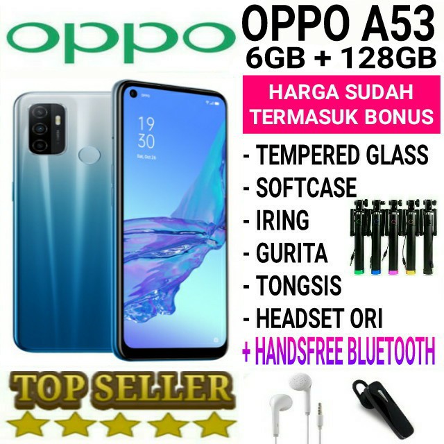 Oppo A53 6 128 4 64 Ram 6gb 4gb Rom 128gb 64gb Garansi Resmi Shopee Indonesia