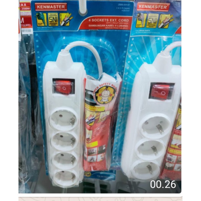 Kenmaster Stop kontak 4 lobang / stop kotak 4 lubang