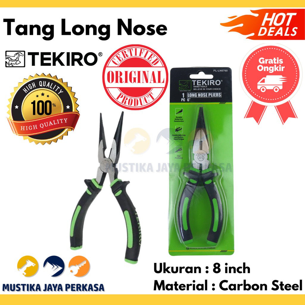 Tang Long Nose Tekiro Lancip Panjang Nose Plier Jepit