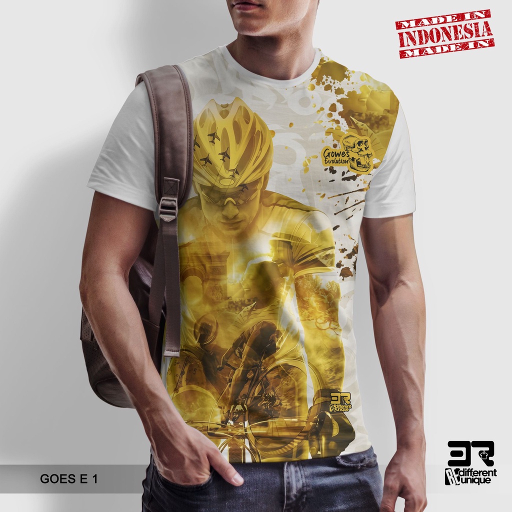 [ COD ] KAOS PRINTING GAMBAR SEPEDA GOES E 1 - BAJU DISTRO ORIGINAL MOTIF HOBI HOBBY OLAHRAGA OLAH R