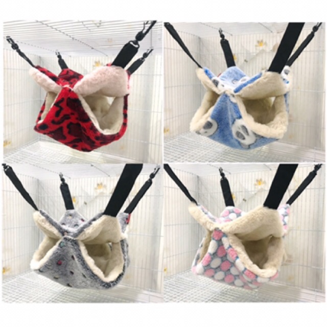 HANGING DOUBLE BULU SLEEPING POUCH SUGAR GLIDER BED POUCH SUGAR GLIDER