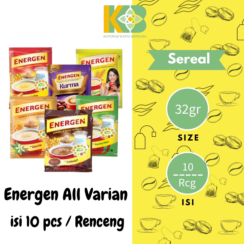 Jual Energen All Varian Rasa Isi 10pcs Renceng Shopee Indonesia 