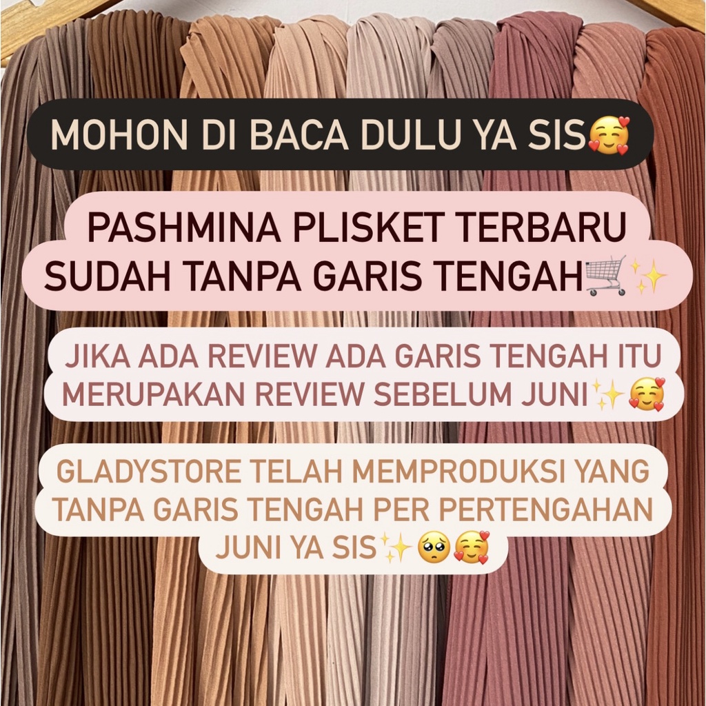 PASHMINA PLISKET FULL TANPA GARIS TNGH PART I