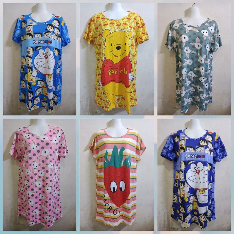 Daster Import wanita/daster motif kartun lucu