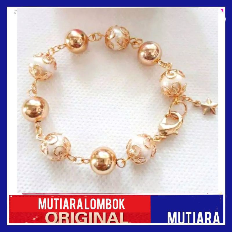 Gelang mutiara lombok asli gelang mutiara tawar gelang mutiara asli perhiasan mutiara gelang tangan 