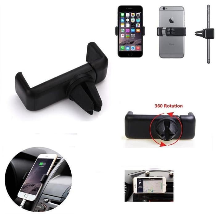 Holder Hp Mobil di Lubang AC Mobil Car Holder Braket Duduk HP Di AC Mobil Simpel GPS Car Mount