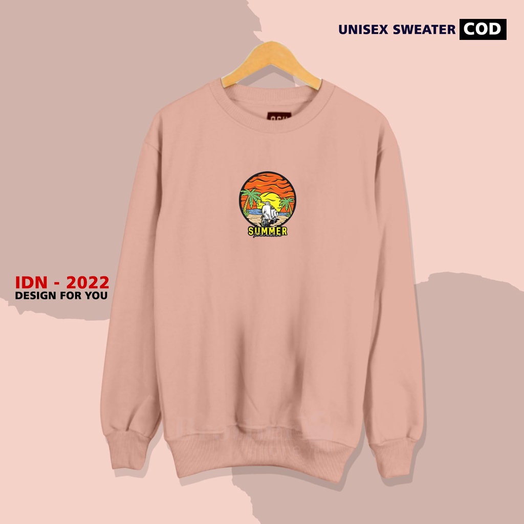 Brother Store - Sweater crewneck pria wanita - paradise vespa