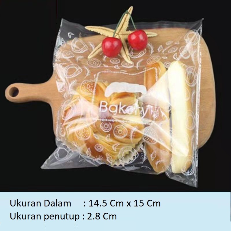 Plastik Roti Bakery Packaging Kue Cake Kering 100Pcs Nastar Cookies