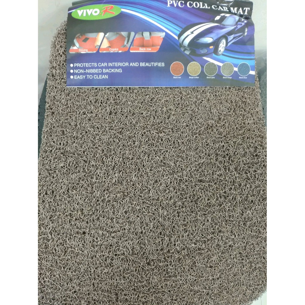 karpet karet TEBAL MIE bihun universal mobil 2 BARIS cream beige model bihun mie