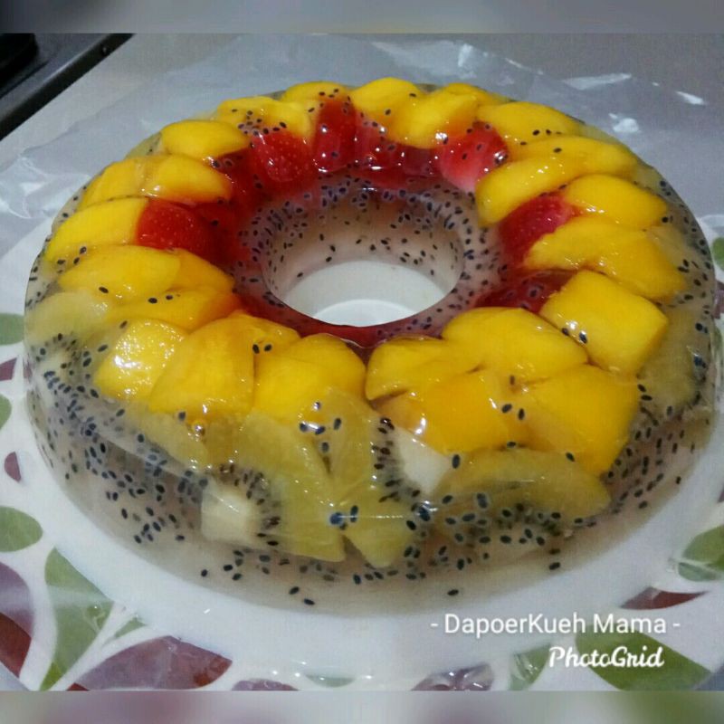 

Puding Kaca Buah Susu 2 Layer