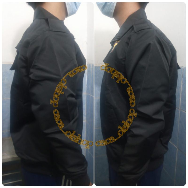 Jaket POLISI HITAM Ori Asli Jatah POLRI  Polda Metro Original model bomber