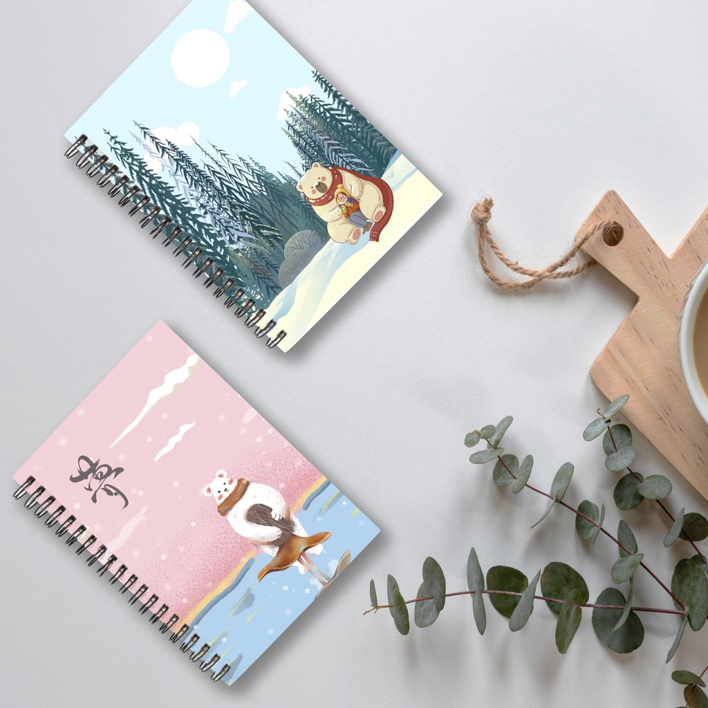 

NOTEBOOK/JURNAL A5 BOOKPAPER/HVS 100 GSM WINTER BEAR COLLECTION