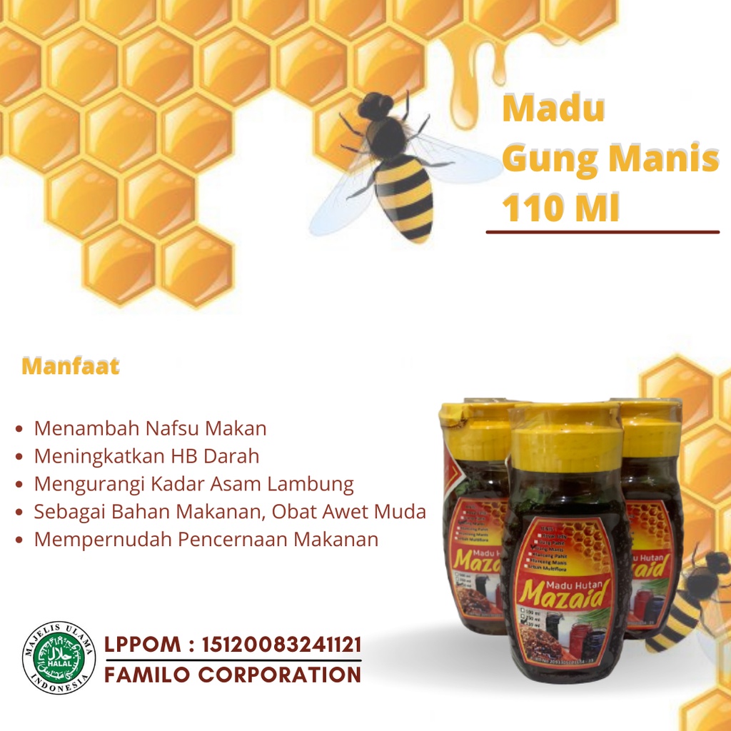 

Madu Hutan Mazaid Jenis Gung Manis 100 ml