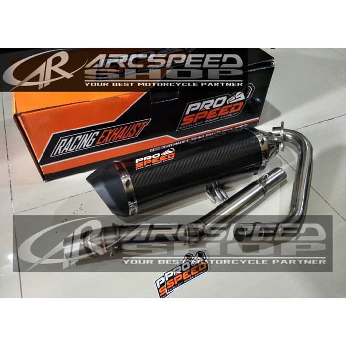 Cuci Gudang Knalpot Prospeed Vario 150 Black CARBON Fullsystem