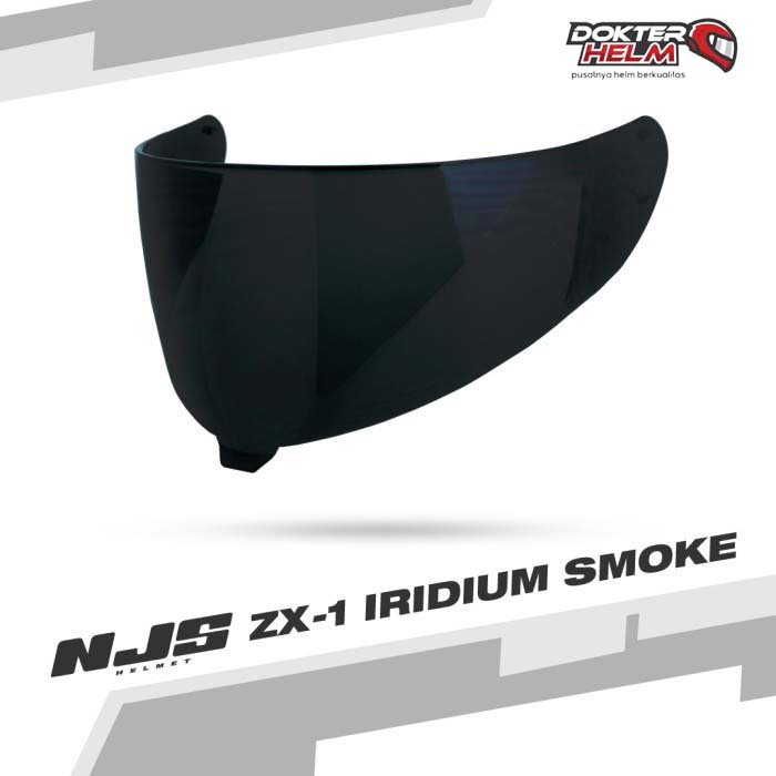Kaca VISOR HELM NJS ZX 1 SMOKE VISOR NJS ZX1 ZX-1 VISOR ORIGINAL