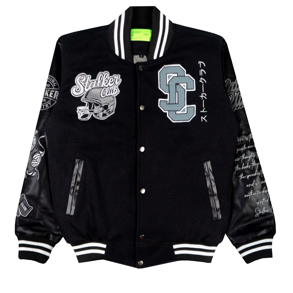 Stalker Jacket Varsity - Rugby Hitam