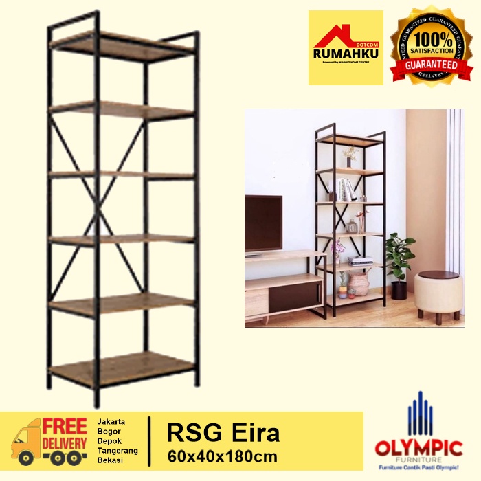 RAK DISPLAY - LEMARI DISPLAY BESI - RAK PAJANGAN - LEMARI BUKU RSG EIRA - OLYMPIC