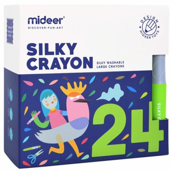 

(PERALATAN MENGGAMBAR) MIDEER SILKY CRAYON 24PC SALE