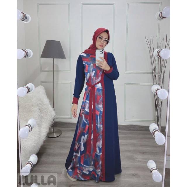 Gamis dress lulla 281 casual keren cantik premium butik original branded real pict