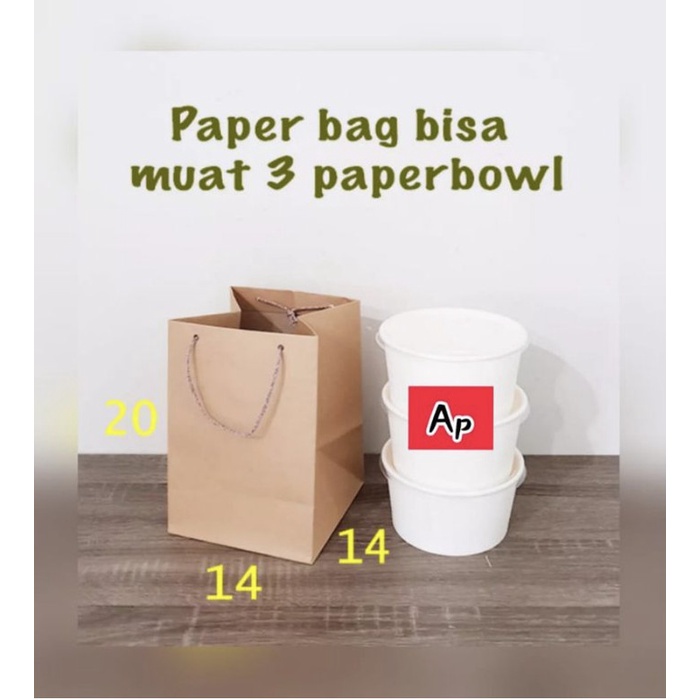 

BAYAR DITEMPAT PaperBag/TasKantongKertasKraftCoklatPolosKotak uk 14x14x20cm [150 gsm]