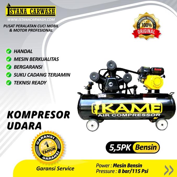 Kompresor Angin / Udara Murah 5,5 Pk Mesin Engine / Bensin - Ikame