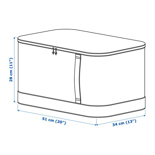 LACKISAR Tempat penyimpanan 34 x 51 x 28 cm