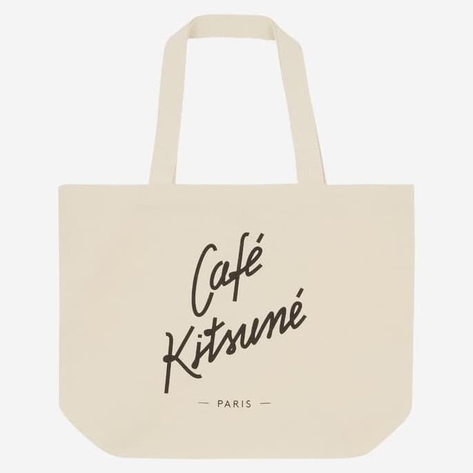 Ready Stok Cafe Kitsune Tote bag/Tas Maison Kitsune Paris Original Big PROMO