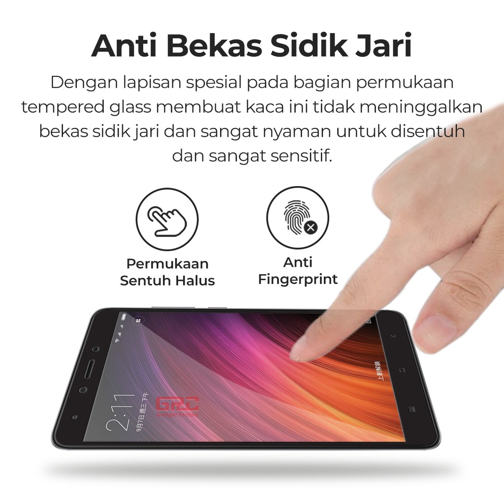 Tempered Glass XIAOMI Redmi Note 4X HOGO Full Cover Anti Gores Kaca