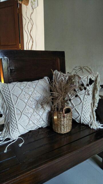 [ready Stock] Sarung Bantal Macrame Motif 40x40