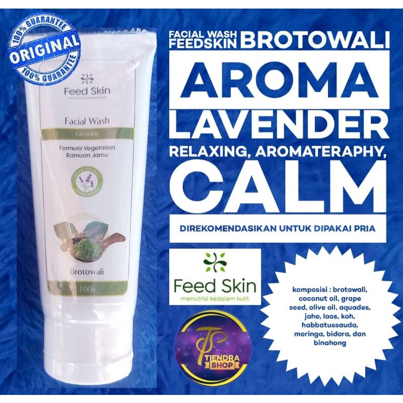Feedskin Aroma Lavender Facial Wash Brotowali ASLI Salina Herbal