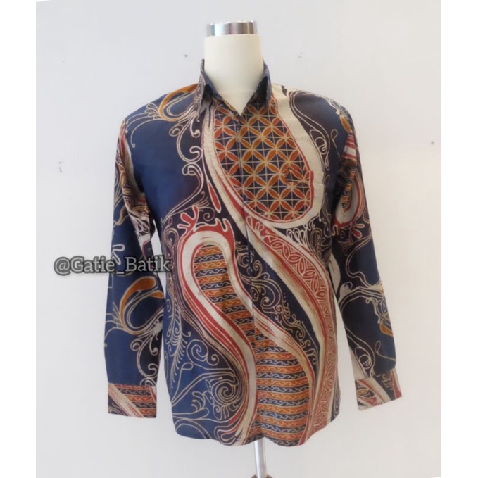 Kemeja Batik Motif Abstrak/Hem Batik Pria/ Kemeja Batik Pria