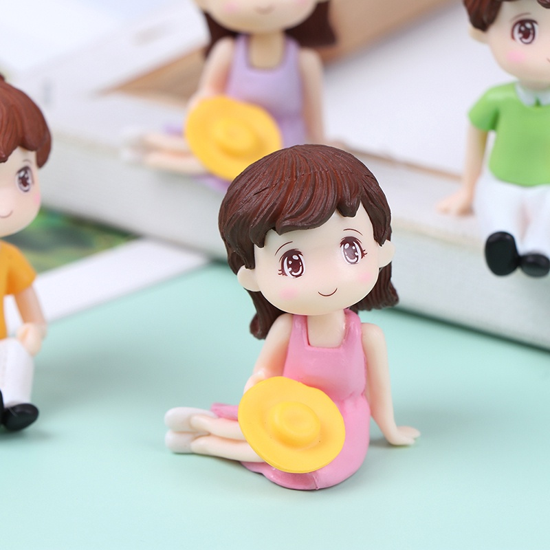 # Kaos T-Shirt Wanita Lengan Pendek Motif Print #Miniatur Figur Pasangan Kekasih Untuk Dekorasi Rumah Boneka