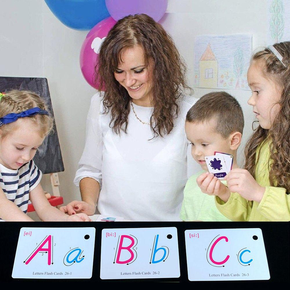 LANFY Flash Cards Tk Matematika Alfabet Bahasa Inggris Belajar Awal Belajar Edukasi Mainan