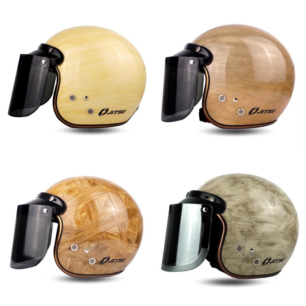 Jitsu Helm Retro Premium JR1 Wood Series