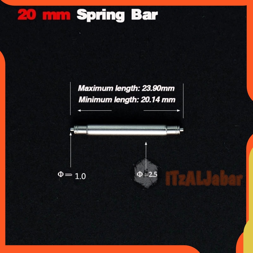 Spring bar fat seiko 20mm 22mm tebal 2.5mm spring bar fat seiko 1pc