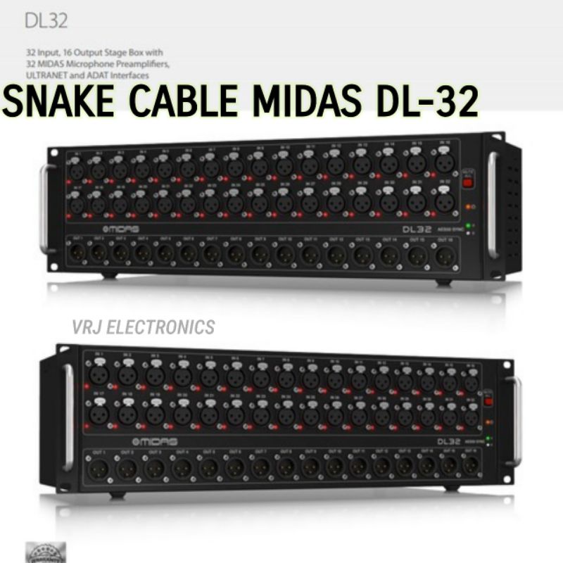 Midas DL32 DL 32 Stage Box 32 Input 16 Output Original Midas
