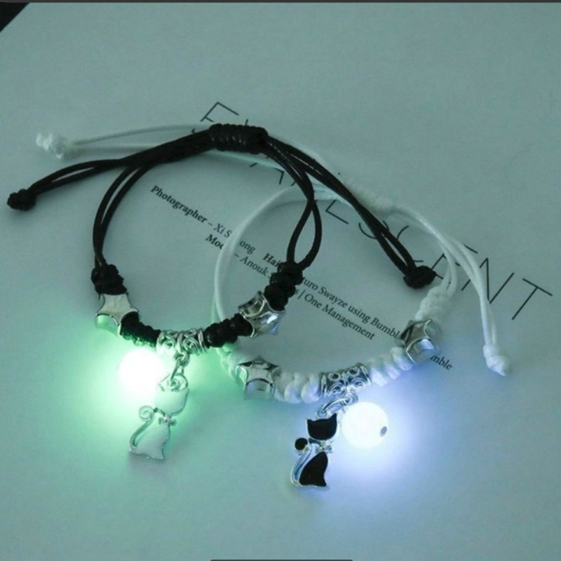 1 / 2 Set Gelang Magnetik luminous Untuk Pasangan