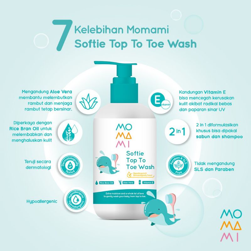 MOMAMI SOFTIE TOP TO TOE WASH 235ML