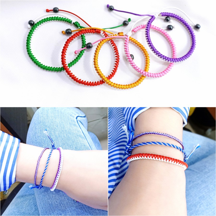 Gelang Tangan Persahabatan friendship bracelet Tali Korea. LV2.