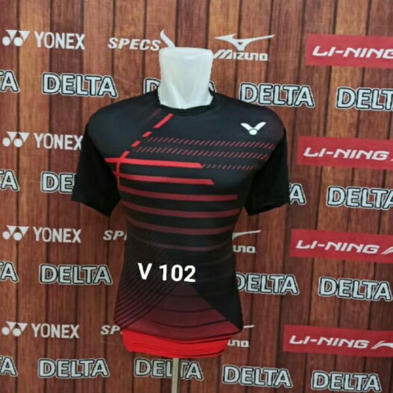 Baju Badminton Victor V102 lokal Kaos Bulutangkis