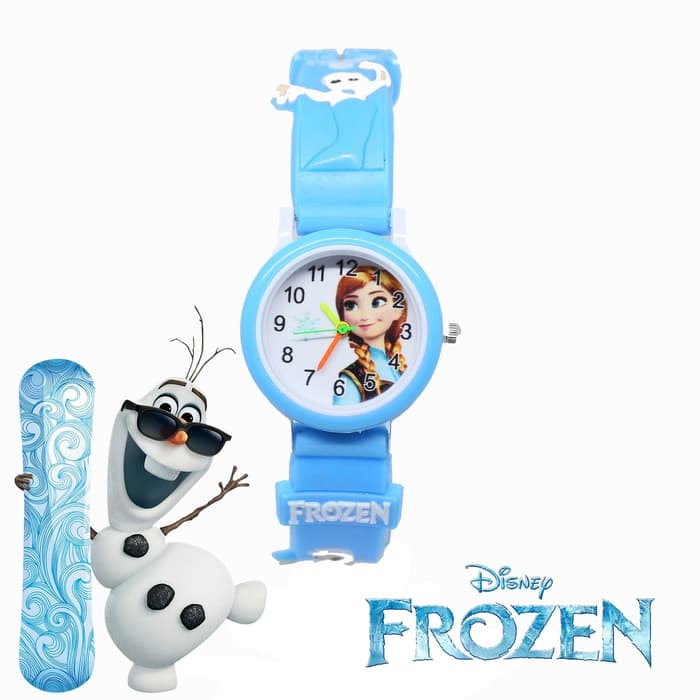 Terbaru JAM TANGAN ANAK PEREMPUAN FROZEN ELSA ANNA JAM TANGAN RUBBER ANALOG