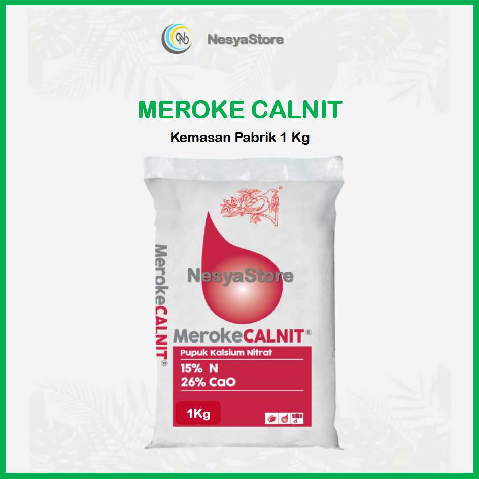 PUPUK MEROKE CALNIT KEMASAN PABRIK 1KG PUPUK KALSIUM NITRAT HIDROPONIK GRADE