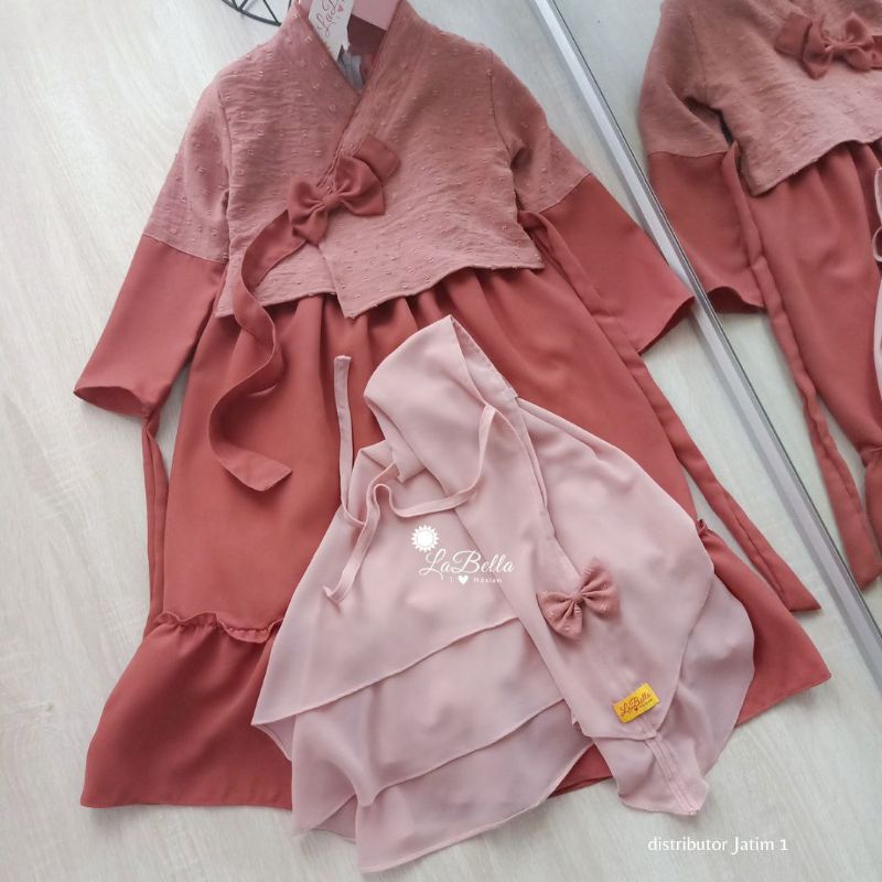 TERLARIS BESTSELLER Labella Gamis Anak/Baju Korea Anak Perempuan/Hanbok Korea Muslim aruni