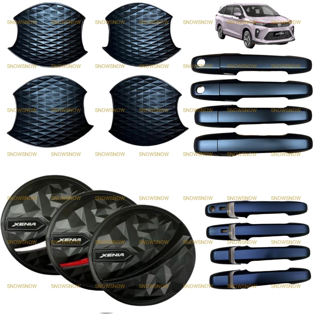 Paket Outer Handle Tank Cover Avanza Xenia Veloz 2021 2022 UP Sporty Hitam