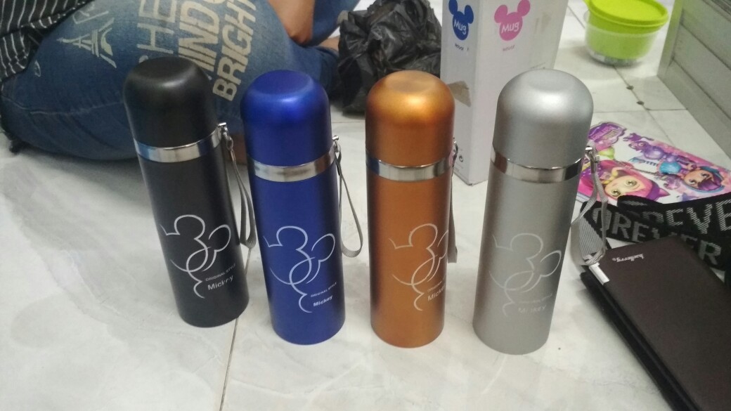 Termos Botol Air Mickey Mouse 500 Ml Stainless Panas Dingin Thermos