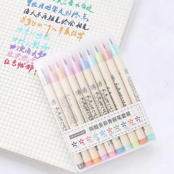 

[KODE TDKHL] Brush pen future color set isi 10