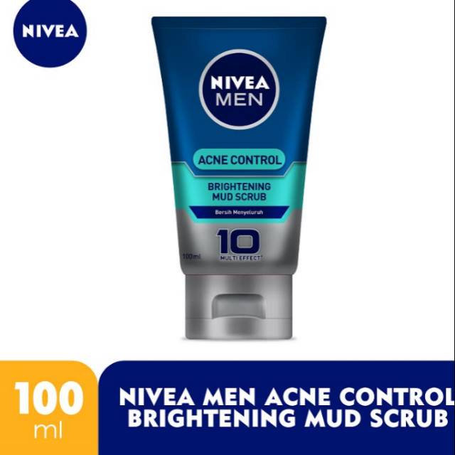 nivea men acne control brightening mud scrub