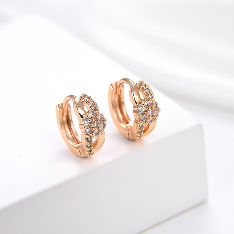 HYL JEWELRY Anting Titaniun emas batu bata titanium korea tusuk 62e