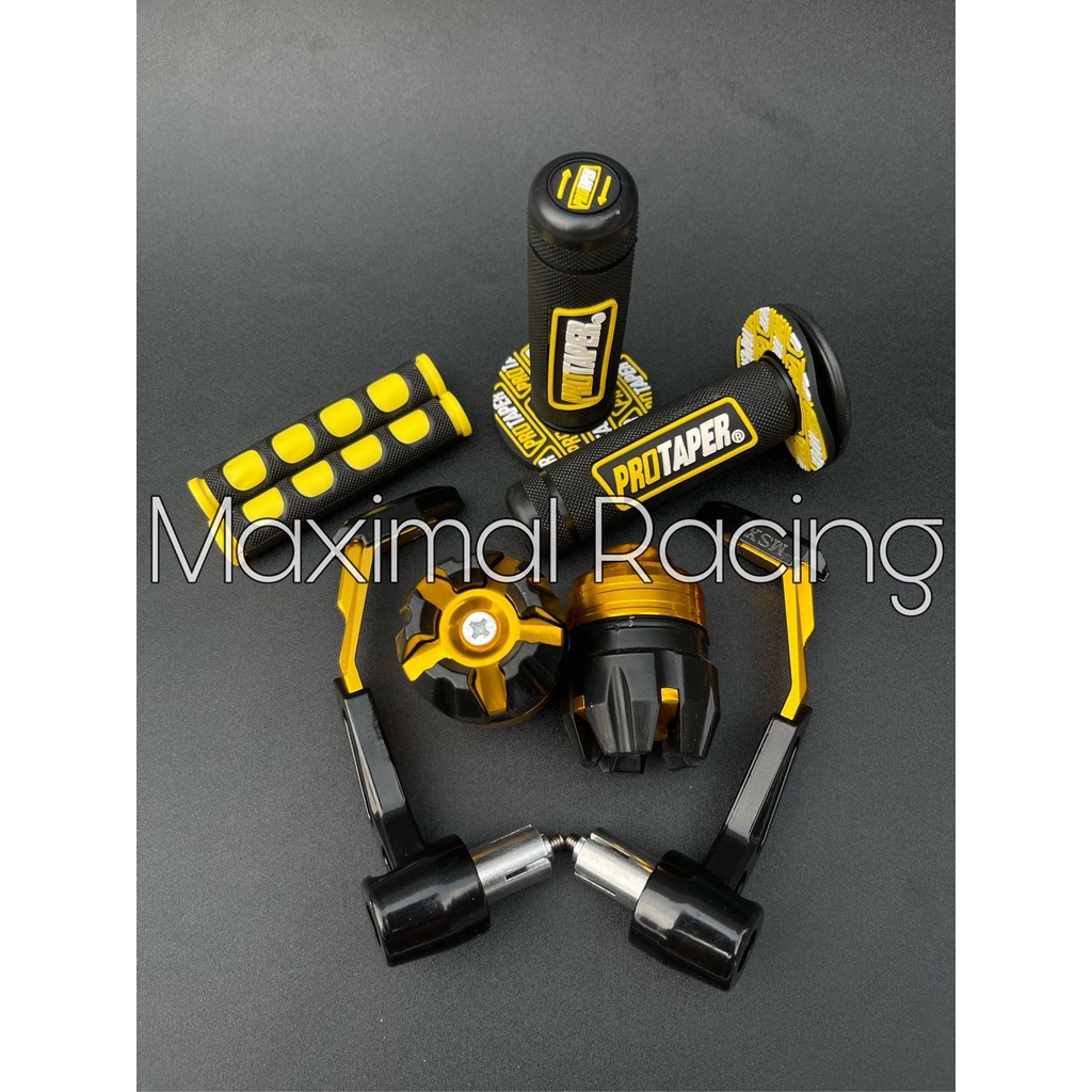 Paket 4in1 ACC Motor Handgrip Protaper Proguard Babet Jalu As Roda Karet Handle Rem Universal ALL Motor