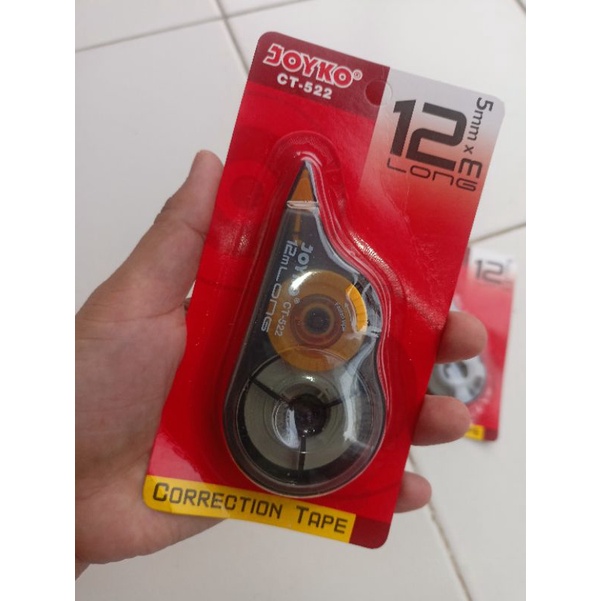 

Joyko CT-522 Correction Tape Roll 12 Meter Tipe Ex Penghapus Kertas
